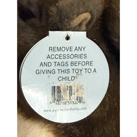 1988 Purr-Fection MJC Squirrel Stuffed Realistic Plush Vintage 10" With Tags - Picture 9 of 11